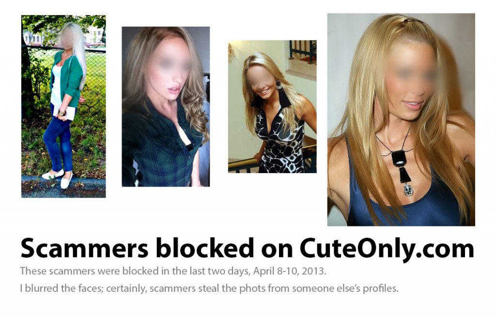 Scammers discovered and blocked by CuteOnly team